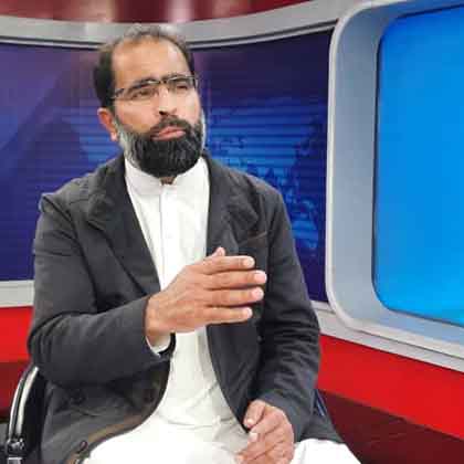 Hujatullah Mujadidi discusses challenges facing Afghan media during an interview with TOLOnews in January.  